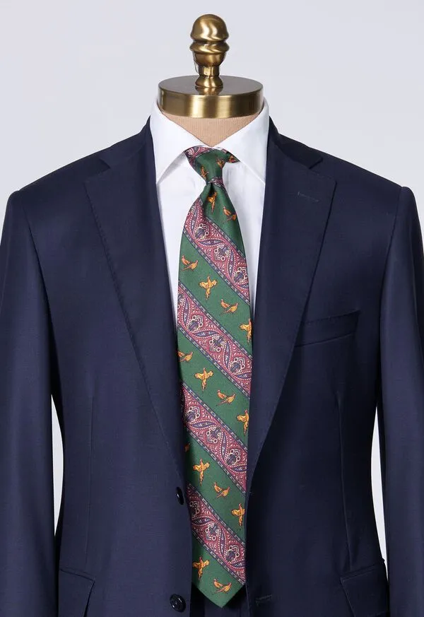 Ties Deco Stripe and Bird Print Tie Burgundy Paulstuart Mens Ties Deco Stripe and Bird Print Tie Burgundy Paulstuart Mens
