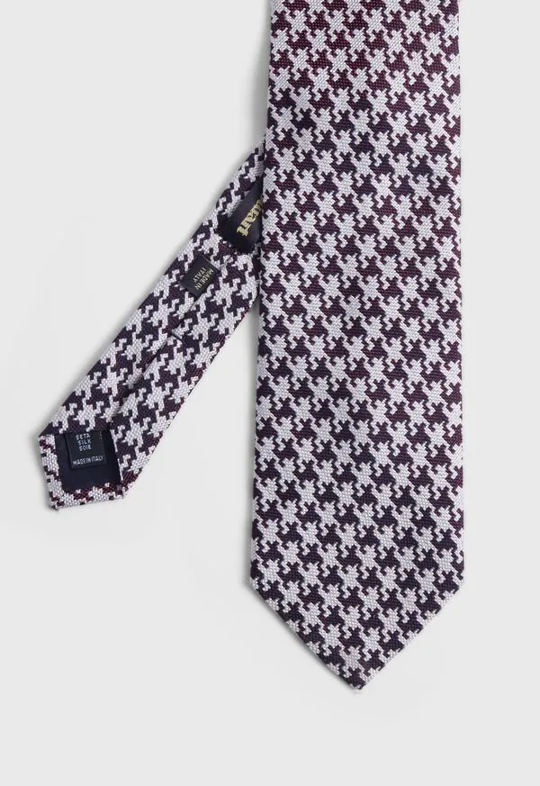 Ties Mens Paulstuart Silk Jacquard Houndstooth Tie Black