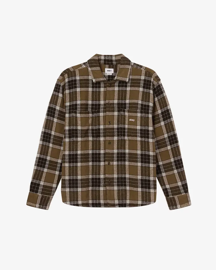 TOPS OBEY Clothing Men BIGWIG PICTURE SHIRT Rosin Multi