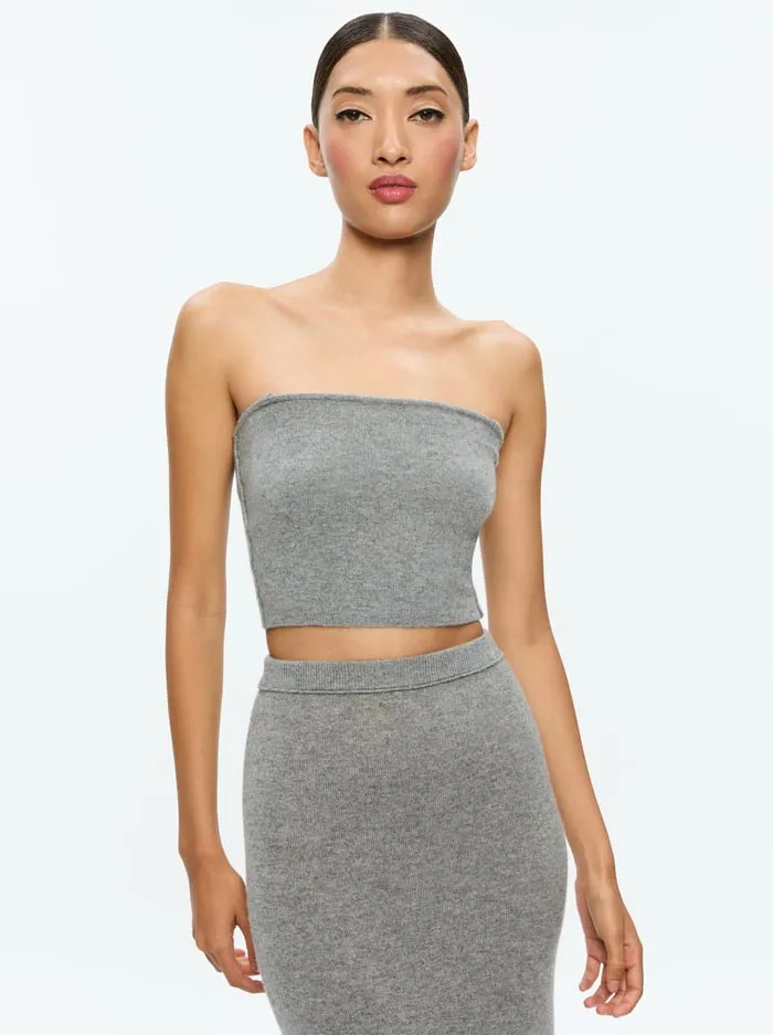 Tops Women Alice Olivia Alison Knit Top Medium Heather Grey