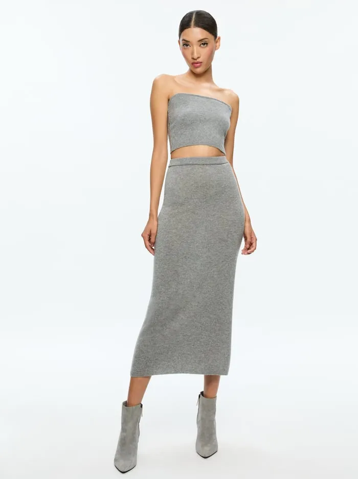 Tops Women Alice Olivia Alison Knit Top Medium Heather Grey