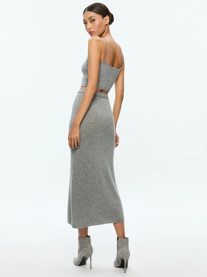 Tops Women Alice Olivia Alison Knit Top Medium Heather Grey