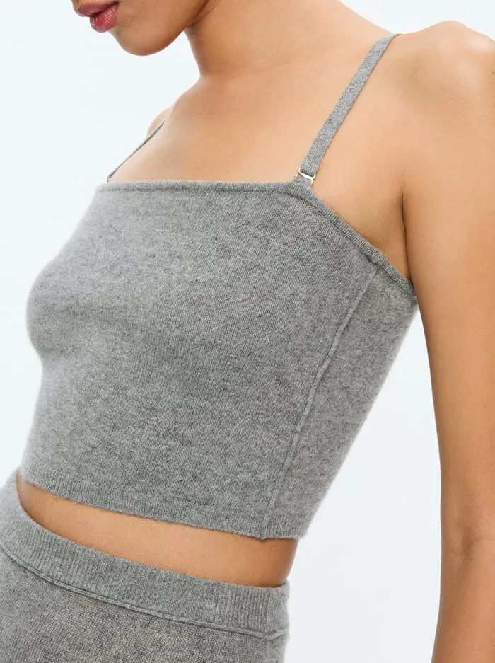 Tops Women Alice Olivia Alison Knit Top Medium Heather Grey