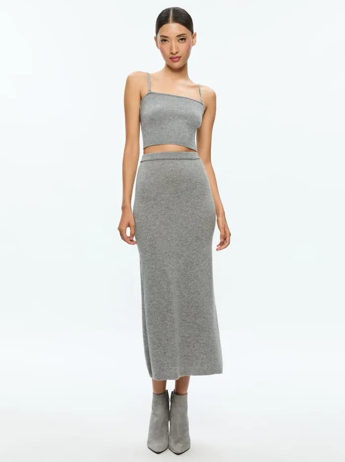 Tops Women Alice Olivia Alison Knit Top Medium Heather Grey