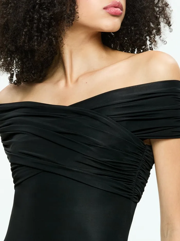Tops Women Alice Olivia Averne Bodysuit Black