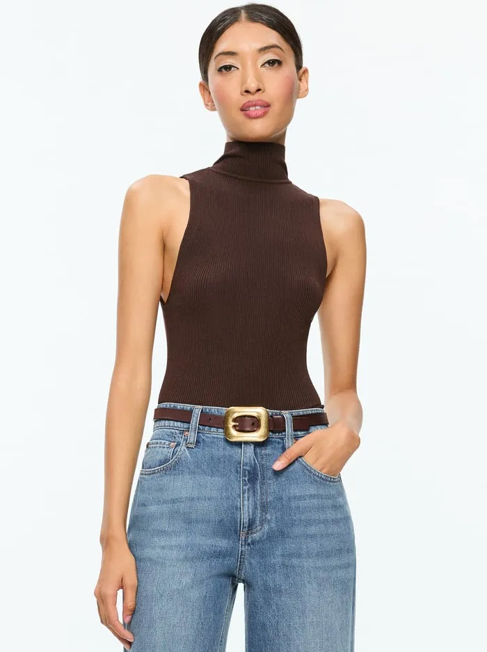 Tops Women Alice Olivia Darcey Tank Espresso