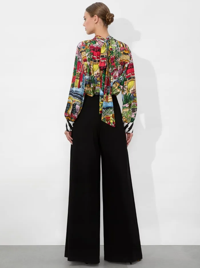 Tops Women Alice Olivia Gertrude Blouse Vacation Dreams