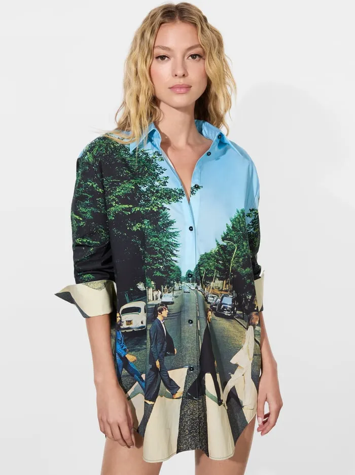 Tops Women Alice Olivia The Beatles Finely Button Down Abbey Road