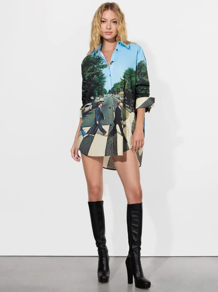 Tops Women Alice Olivia The Beatles Finely Button Down Abbey Road
