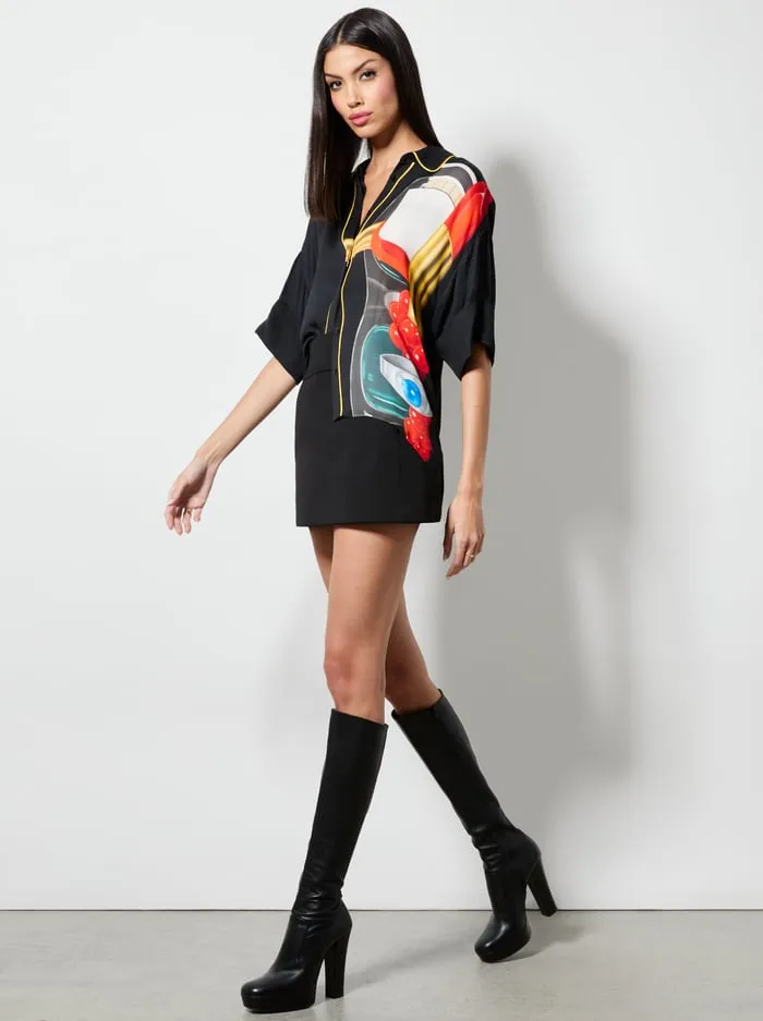 Tops Women Alice Olivia Tom Wesselmann Edyth High Low Button Down Still Life