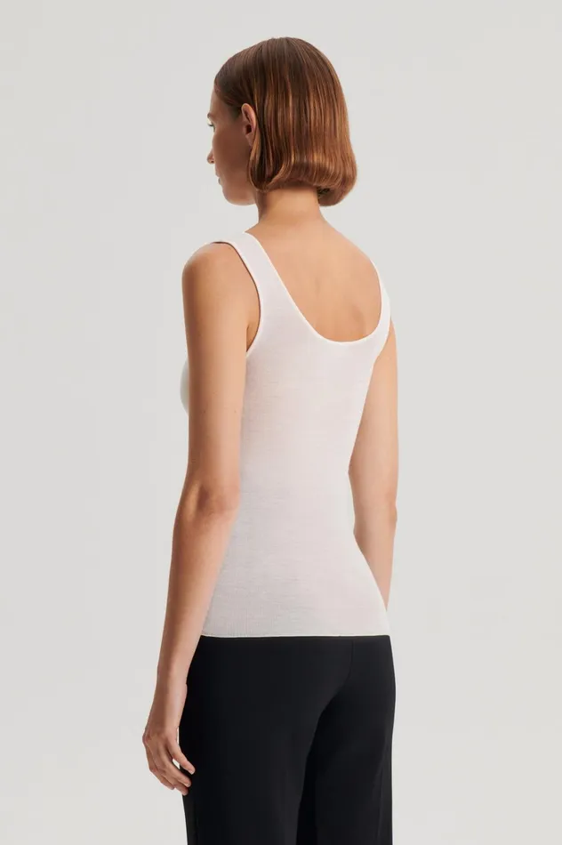 Tops Women Scanlan Theodore BABYWOOL SINGLET Ivory All Tops Women Scanlan Theodore BABYWOOL SINGLET Ivory All