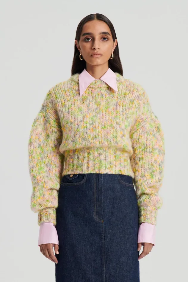 Tops Women Scanlan Theodore TEXTURED COCOON SWEATER Multi Tops Women Scanlan Theodore TEXTURED COCOON SWEATER Multi