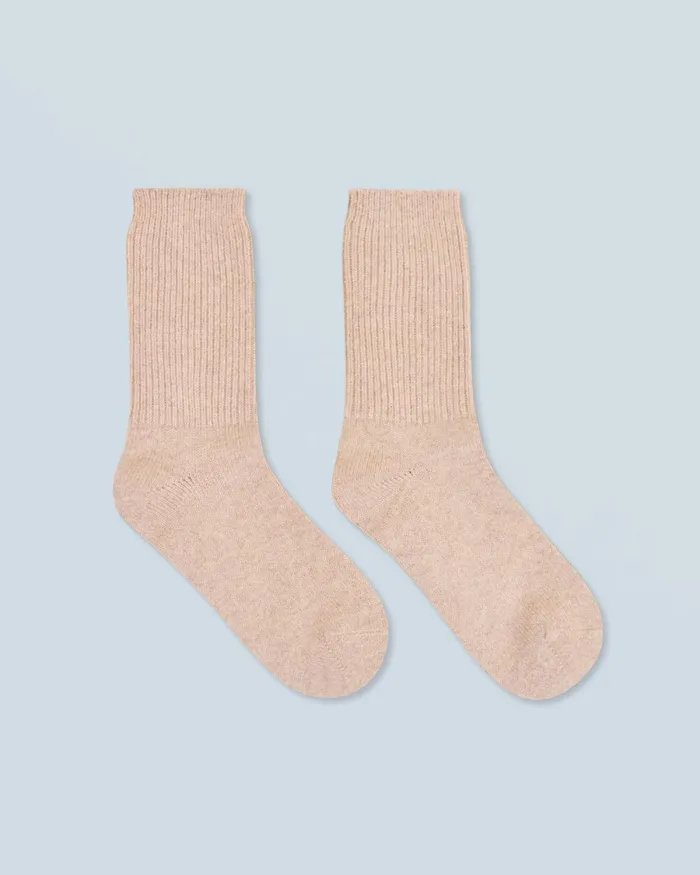 Tote Bags From Future Ribbed MidHigh Socks Heather Beige
