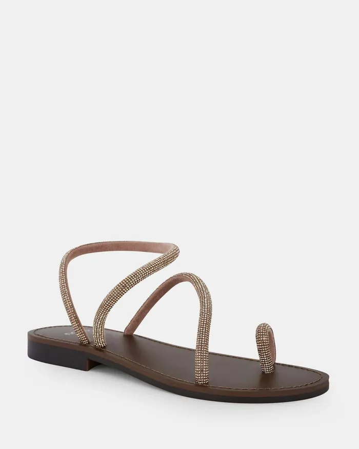 TOWNES ROSE GOLD Flat Sandals Women Flat Sandals NOVO Shoes