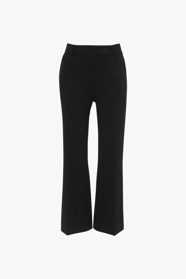 Trousers and Shorts Women Victoria Beckham Cropped Kick Trouser In Black