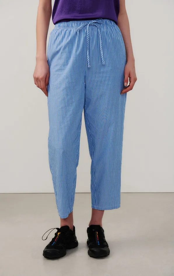 Trousers Zatybay Aqua Stripes Women American Vintage Trousers