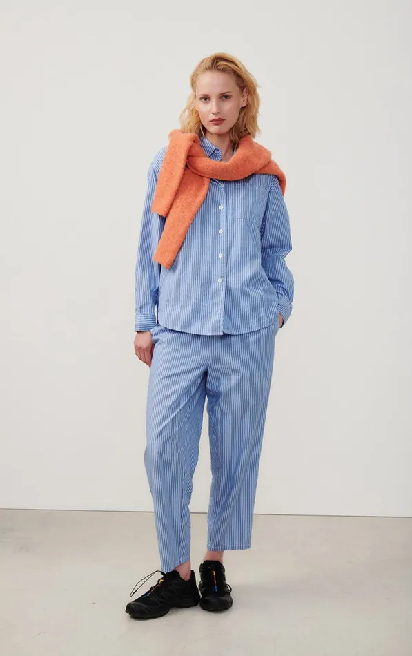 Trousers Zatybay Aqua Stripes Women American Vintage Trousers Trousers Zatybay Aqua Stripes Women American Vintage Trousers