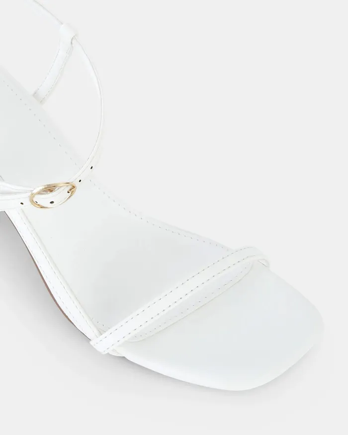 UJALA WHITE Slim Rectangular Heels Women Party NOVO Shoes