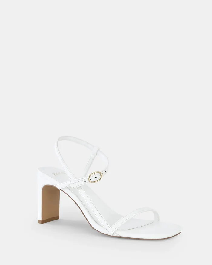UJALA WHITE Slim Rectangular Heels Women Party NOVO Shoes