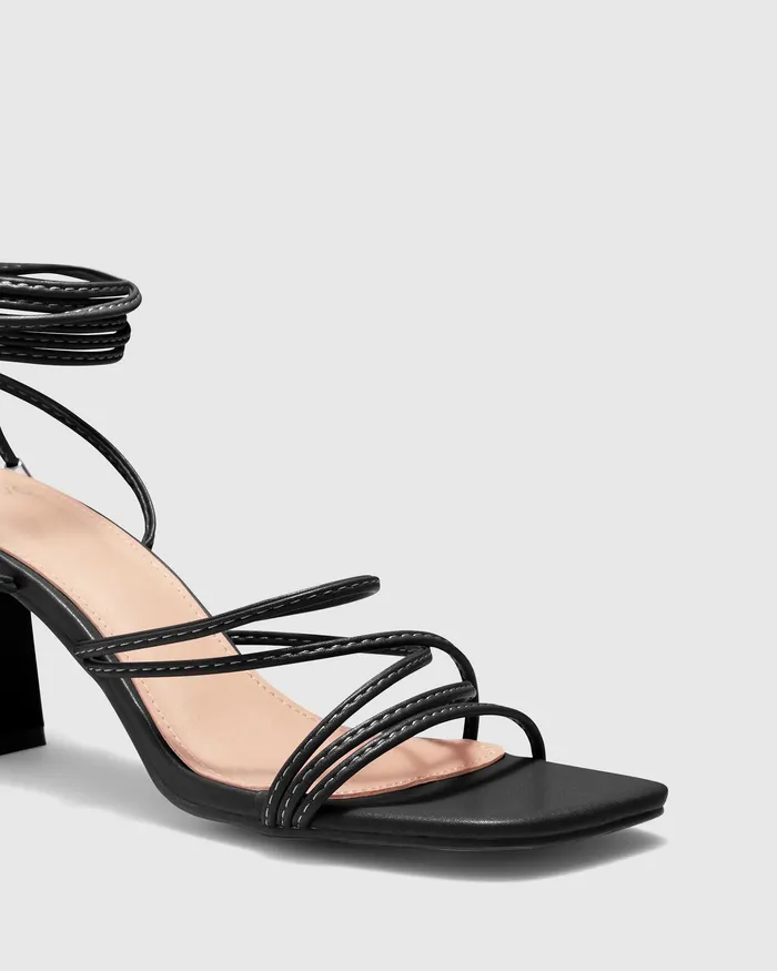 ULANY BLACK Block Heels NOVO Shoes Women ULANY BLACK Block Heels NOVO Shoes Women