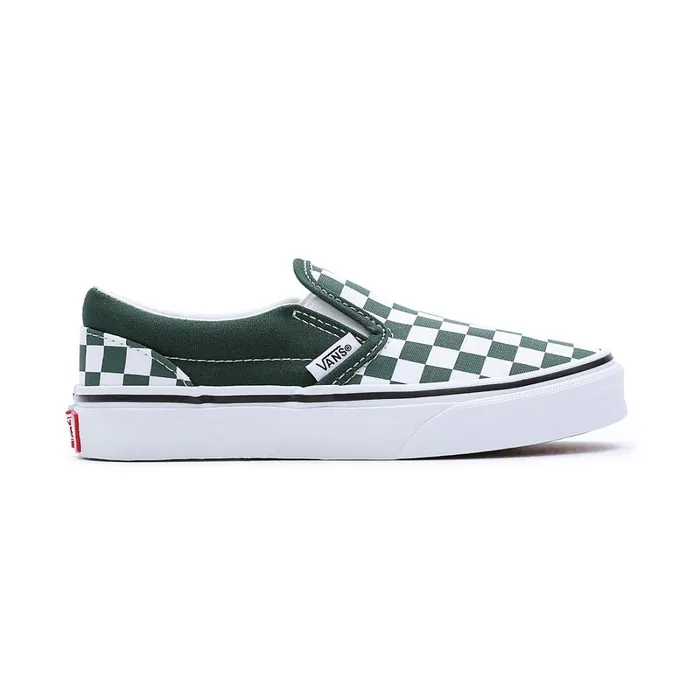 Vans Classics Kids Checkerboard Classic SlipOn Shoes 48 Years Green