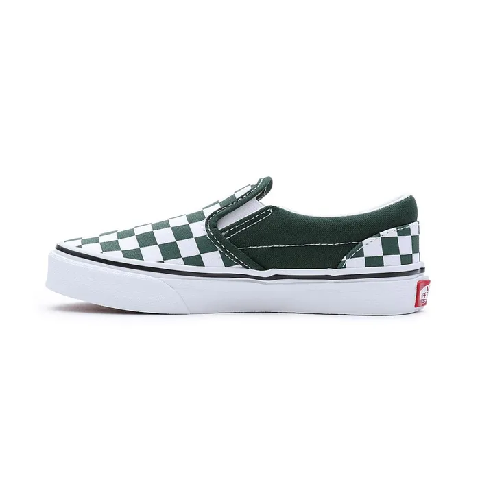 Vans Classics Kids Checkerboard Classic SlipOn Shoes 48 Years Green