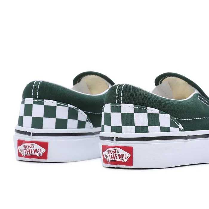 Vans Classics Kids Checkerboard Classic SlipOn Shoes 48 Years Green