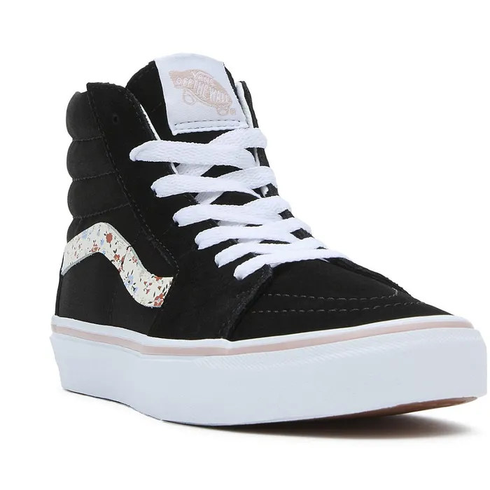 Vans Classics Kids Youth Floral Sk8Hi Shoes 814 Years Black