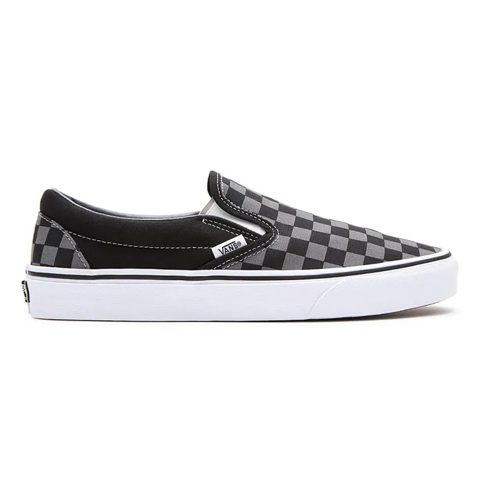 Vans Classics Men Checkerboard Classic SlipOn Shoes Black Grey