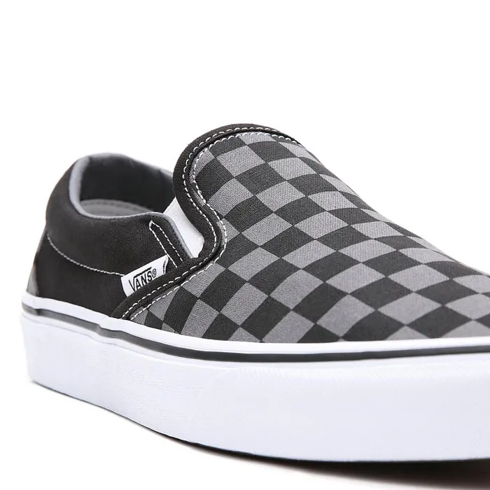 Vans Classics Men Checkerboard Classic SlipOn Shoes Black Grey