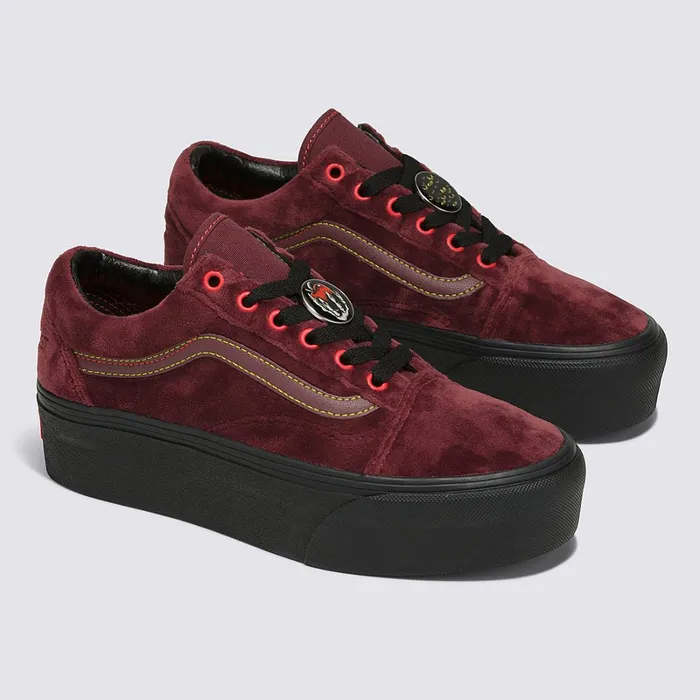 Vans Classics Women Disney X Old Skool Stackform Shoes Red