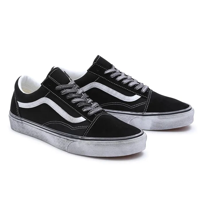 Vans Classics Women Stressed Old Skool Shoes Black