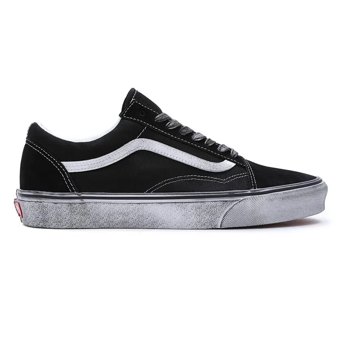 Vans Classics Women Stressed Old Skool Shoes Black