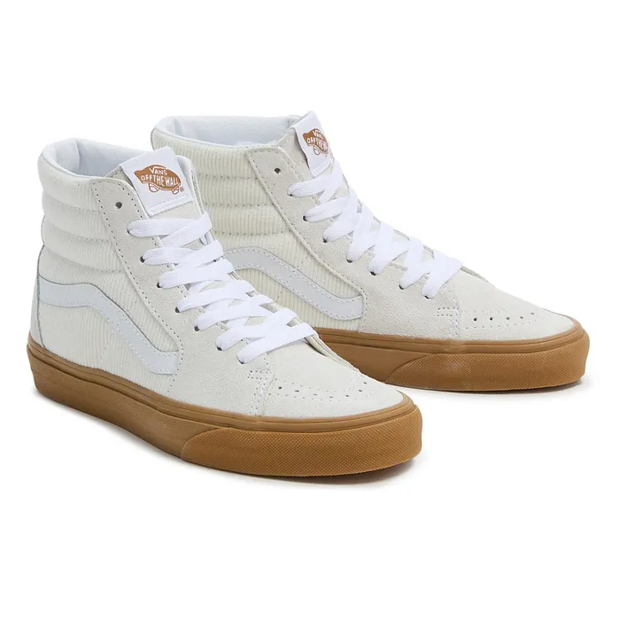 Vans HiTop Shoes Men Sk8Hi Corduroy Shoes White
