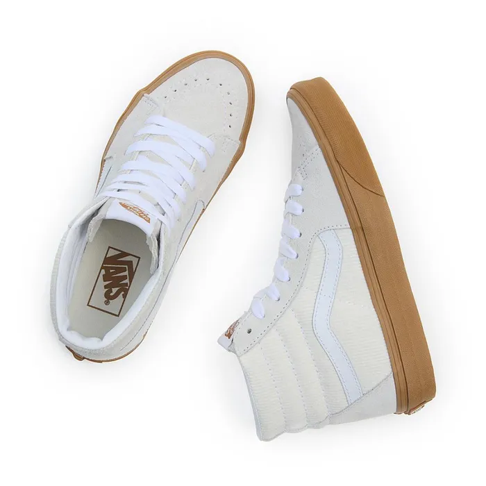 Vans HiTop Shoes Men Sk8Hi Corduroy Shoes White