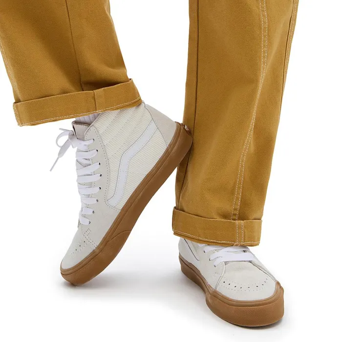 Vans HiTop Shoes Men Sk8Hi Corduroy Shoes White