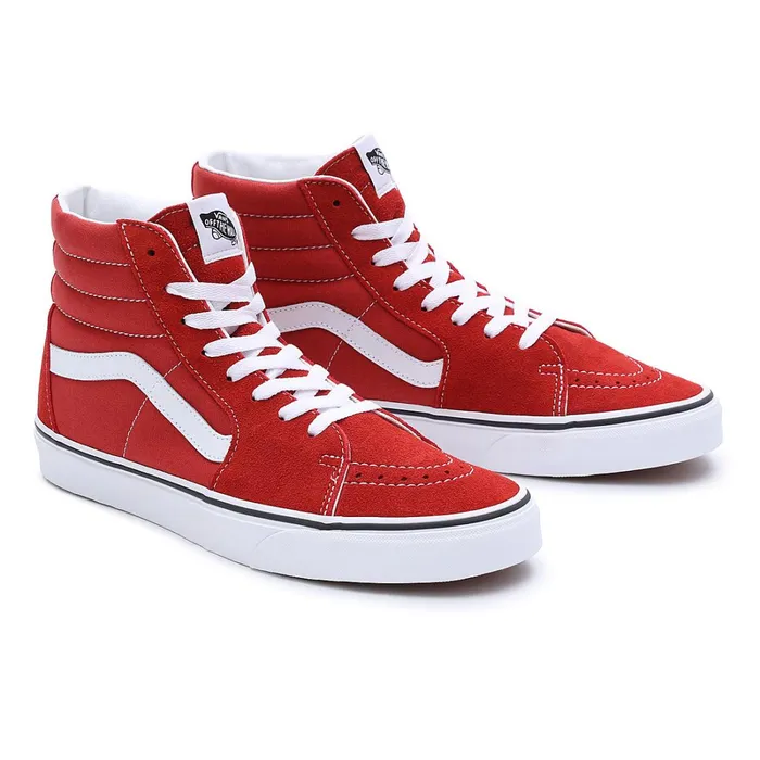 Vans HiTop Shoes Men Sk8Hi Shoes Red