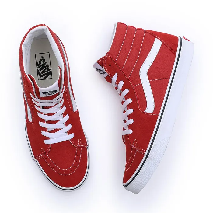 Vans HiTop Shoes Men Sk8Hi Shoes Red
