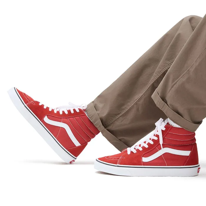 Vans HiTop Shoes Men Sk8Hi Shoes Red