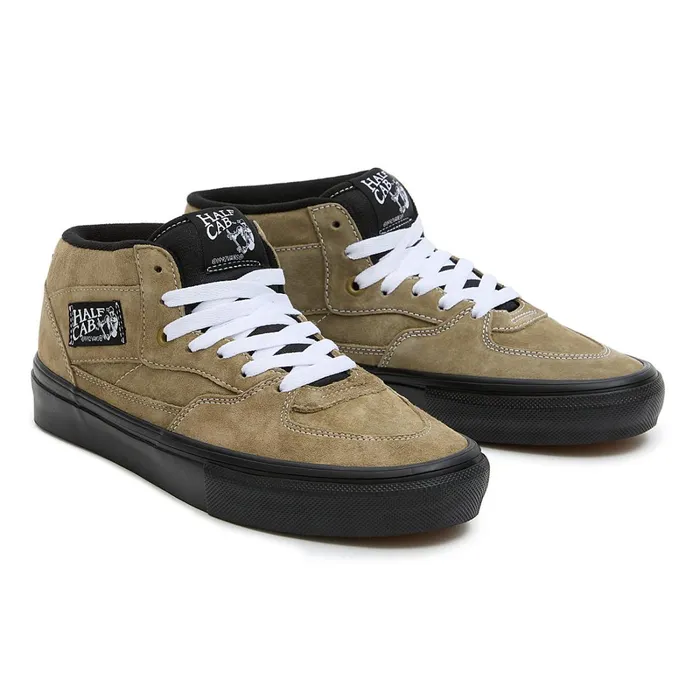 Vans HiTop Shoes Men Skate Half Cab Pig Suede Shoes Green