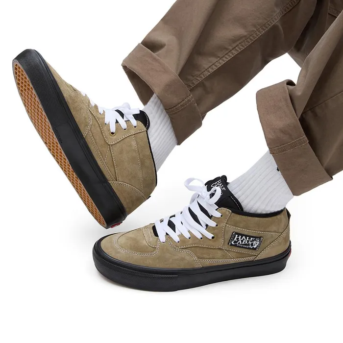 Vans HiTop Shoes Men Skate Half Cab Pig Suede Shoes Green