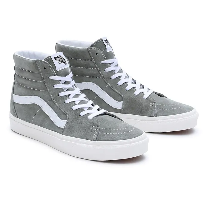 Vans HiTop Shoes Women Pig Suede Sk8Hi Shoes Grey