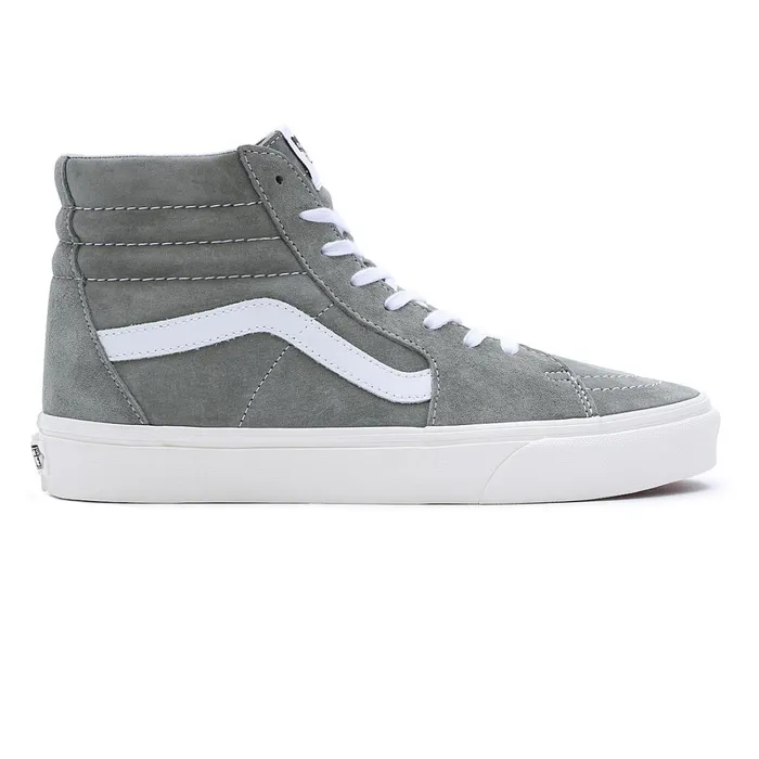 Vans HiTop Shoes Women Pig Suede Sk8Hi Shoes Grey