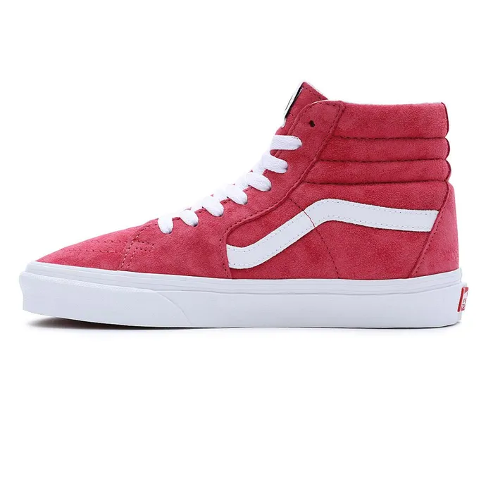 Vans HiTop Shoes Women Pig Suede Sk8Hi Shoes Red