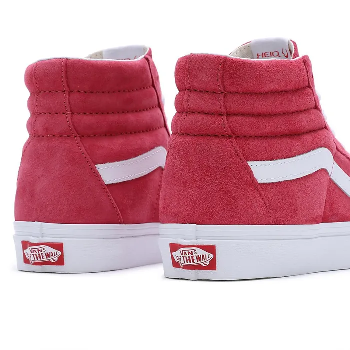 Vans HiTop Shoes Women Pig Suede Sk8Hi Shoes Red