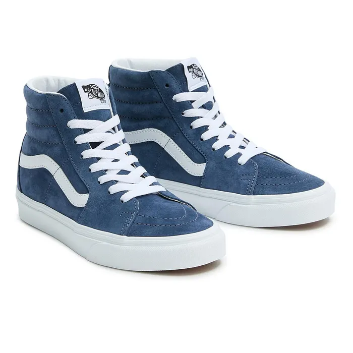 Vans HiTop Shoes Women Sk8Hi Pig Suede Shoes Blue