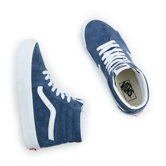 Vans HiTop Shoes Women Sk8Hi Pig Suede Shoes Blue