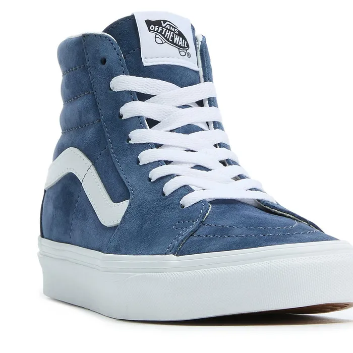 Vans HiTop Shoes Women Sk8Hi Pig Suede Shoes Blue