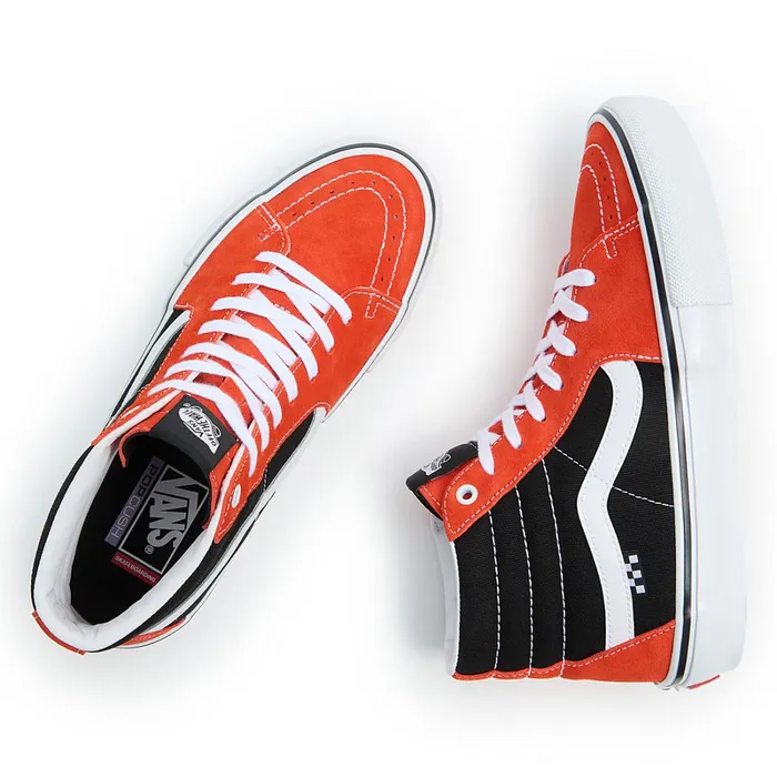 Vans HiTop Shoes Women Skate Sk8Hi Shoes Red