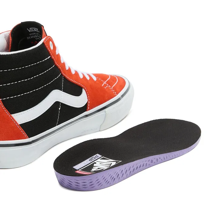 Vans HiTop Shoes Women Skate Sk8Hi Shoes Red